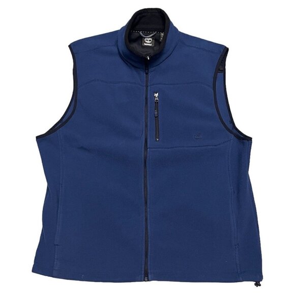 Timberland Fleece Outdoor Designer Blue Casual Light Hiking Vest Mens XL - Picture 1 of 5